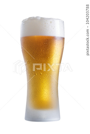glass of beer on white background 104203788