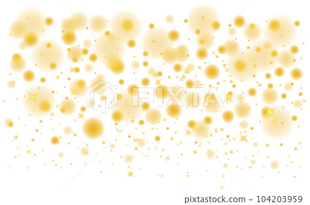 Golden shining bokeh lights with glowing particles on transparent background. PNG. Golden shining bokeh lights with glowing particles on transparent background. PNG. 104203959