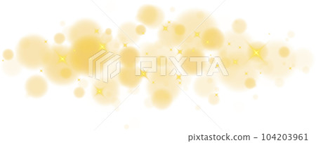 Golden shining bokeh lights with glowing particles on transparent background. PNG. Golden shining bokeh lights with glowing particles on transparent background. PNG. 104203961