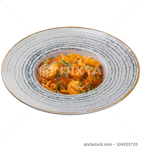 Tagliatelle with shrimps Tagliatelle with shrimps 104205720