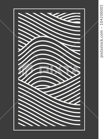 Modern aesthetic geometric shapes poster art for print. Abstract waves art. Modern aesthetic geometric shapes poster art for print. Abstract waves art. 104206005