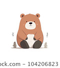 cute bear sitting 104206823