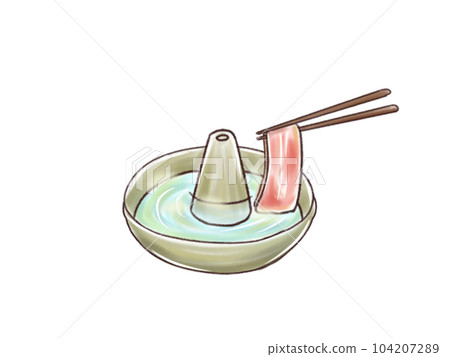 Where meat is shabu-shabu in a pot Where meat is shabu-shabu in a pot 104207289