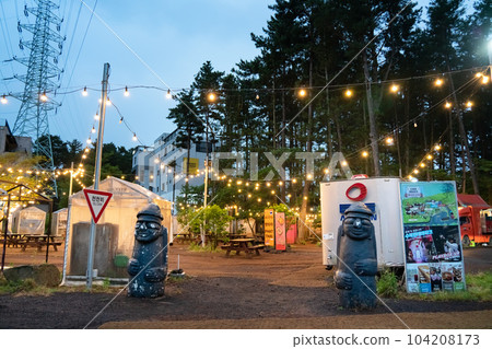 Jeju island, South Korea - Jun. 05, 2023: Hanra Sumokwon night market in Jeju do (Jeju island). Jeju island, South Korea - Jun. 05, 2023: Hanra Sumokwon night market in Jeju do (Jeju island). 104208173