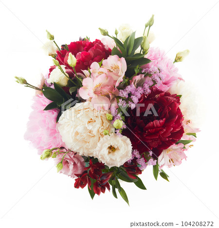 Original flower bouquet isolated on white background 104208272