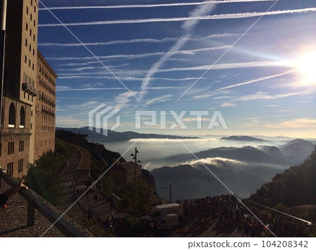 Blue sky in Montserrat, Spain 104208342
