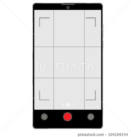 Phone camera viewfinder, screen interface view template video cam. Smartphone app frame isoleted Phone camera viewfinder, screen interface view template video cam. Smartphone app frame isoleted 104209334