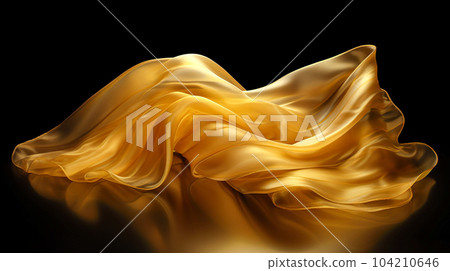 Golden fabric background "AI generated image" 104210646