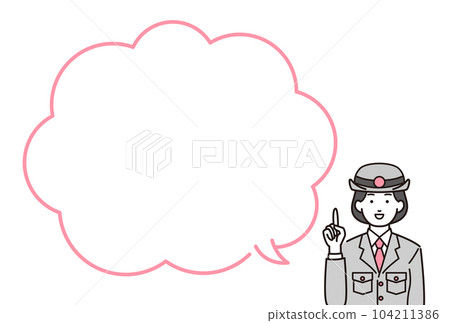 有講話泡泡的人的插圖_女警官 有講話泡泡的人的插圖_女警官 104211386