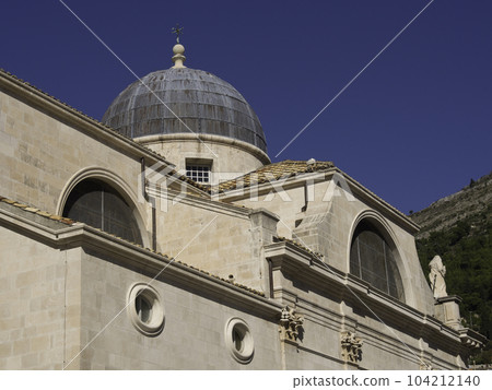 the old city of Dubrovnik at the mediterranean sea the old city of Dubrovnik at the mediterranean sea 104212140