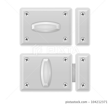 metal latch for closing doors vector illustration 104212371