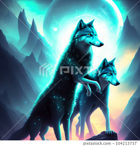 Brave wolves who face everything together 104213737