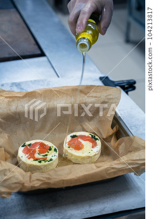 Salmon roll with mozzarella Salmon roll with mozzarella 104213817