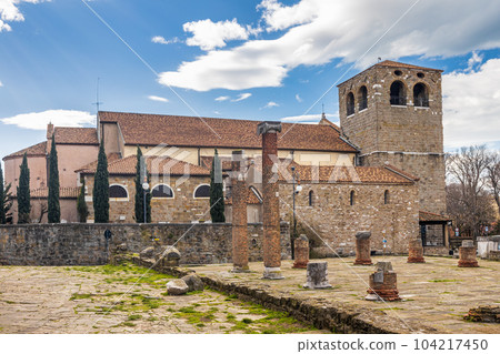 The San Giusto Trieste Cathedral, the main church of Trieste. The San Giusto Trieste Cathedral, the main church of Trieste. 104217450