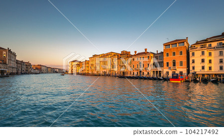 The Grand Canal in Venice at a beautiful sunny morning, Italy. The Grand Canal in Venice at a beautiful sunny morning, Italy. 104217492