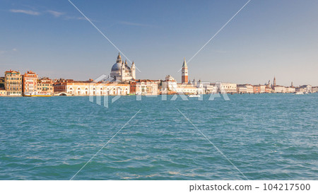 Giudecca canal in Venice with the Santa Maria della Salute basil 104217500