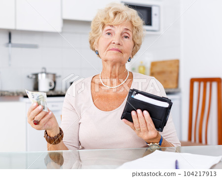 Senior woman is upset Senior woman is upset 104217913