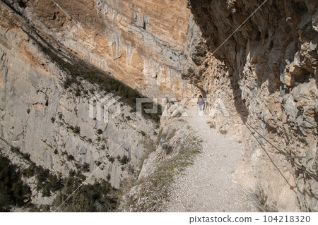 Montrebei canyon in drought period in Catalonia Montrebei canyon in drought period in Catalonia 104218320