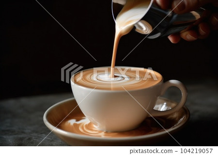Cappuccino coffee background. Illustration AI Generative Cappuccino coffee background. Illustration AI Generative 104219057
