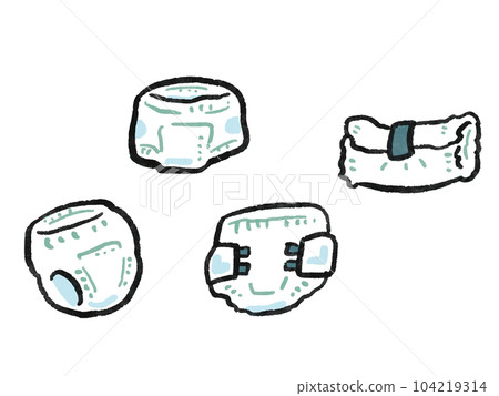 各種尿布的插圖集 104219314