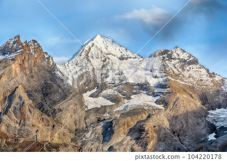 Spectacular autumn view Bluemlisalp summit 104220178
