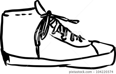 從手寫的側面看運動鞋 104220374