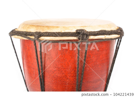 African drum isolated on white background African drum isolated on white background 104221439