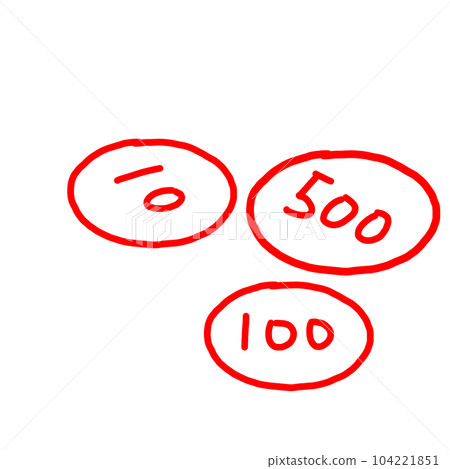 cute illustration of coins cute illustration of coins 104221851
