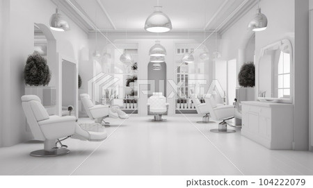 Luxury modern bright interiors salon interior. Luxury modern bright interiors salon interior. 104222079
