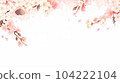 春天櫻花白背框背景素材 104222104