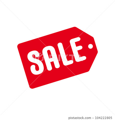 簡單的紅色SALE標籤-促銷/特價/特價圖片素材 104222805