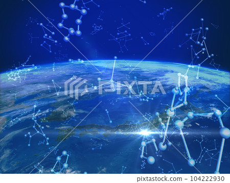 Digital network cyber business molecular background BG 104222930