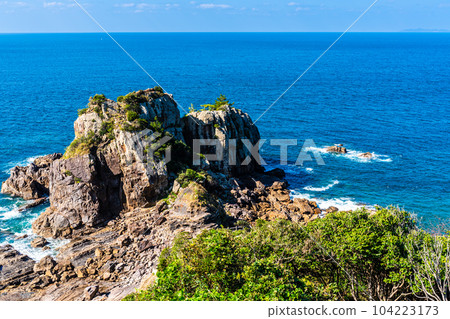 從喜界浦展望台眺望的景色【熊本縣天草市】 104223173