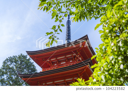 Kiyomizu Temple Fresh Green Koyasu Pagoda 104223582