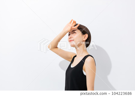 sunshine summer beauty white background sunshine summer beauty white background 104223686