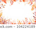 受秋天啟發的水彩框架 104224189
