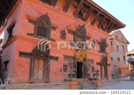 南亞的尼泊爾，世界文化遺產巴克塔普爾古城風光，位於南亞首都加德滿都郊外 104224521