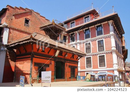 南亞的尼泊爾，世界文化遺產巴克塔普爾古城風光，位於南亞首都加德滿都郊外 104224523