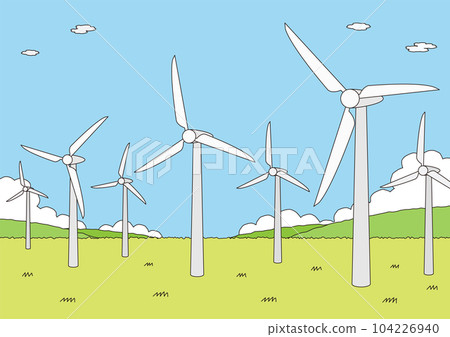 風力發電圖像說明_2_帶主線 風力發電圖像說明_2_帶主線 104226940