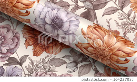 Painting with flowers, botanical concept, greeting card, floral print printable Painting with flowers, botanical concept, greeting card, floral print printable 104227053