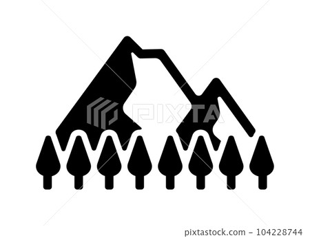 山、自然、戶外矢量圖標插畫 104228744