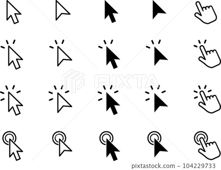 set of pointer marks set of pointer marks 104229733