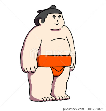 smiling sumo wrestler 104229875