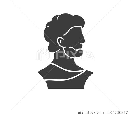 Ancient sculpture icon on white background. Vector illustration. Ancient sculpture icon on white background. Vector illustration. 104230267