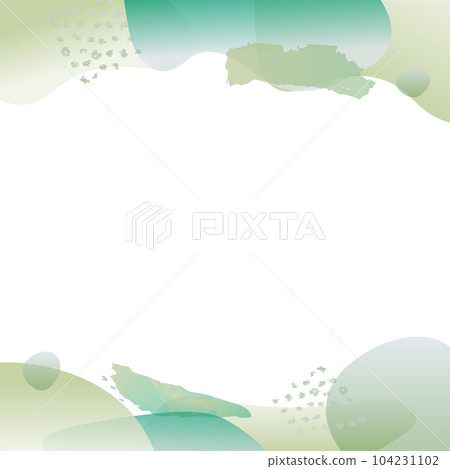 抽象可愛綠框矢量素材 104231102