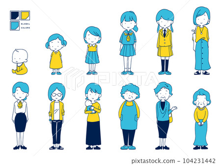 不同年齡段的女性 104231442