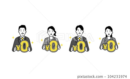 商業形象,一個男人和一個女人的簡單插圖,字元為 0 日元,向量 商業形象,一個男人和一個女人的簡單插圖,字元為 0 日元,向量 104231974