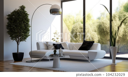 Living room decor, home interior design . Modern Minimalist style 104232029