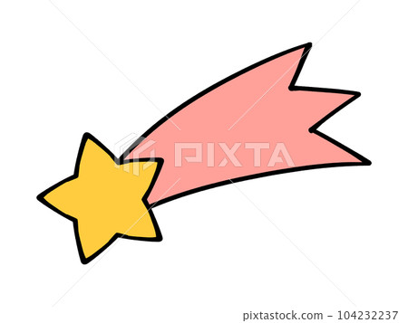可愛的流星插畫素材 104232237