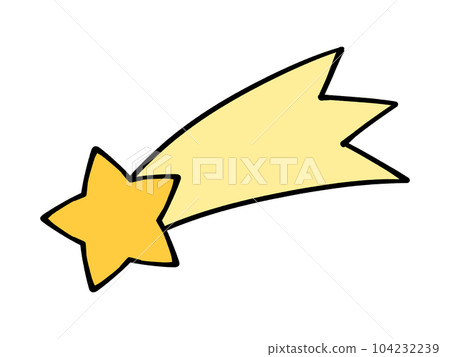 可愛的流星插畫素材 104232239